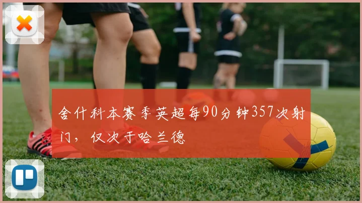 舍什科本赛季英超每90分钟357次射门，仅次于哈兰德